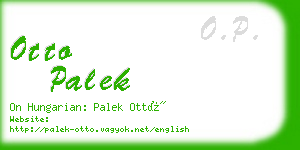 otto palek business card